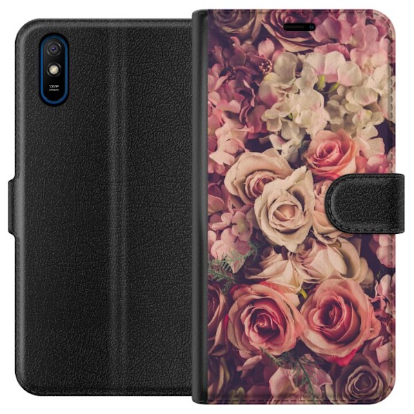Xiaomi Redmi 9A Tegnebogsetui Blomster