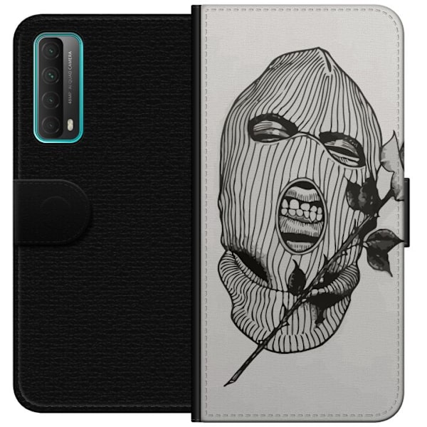 Huawei P smart 2021 Tegnebogsetui Ski Maske Ros Streetwear Design Grafisk Motiv Spænding Urban Stil Gadekunst Maskerade Symbol