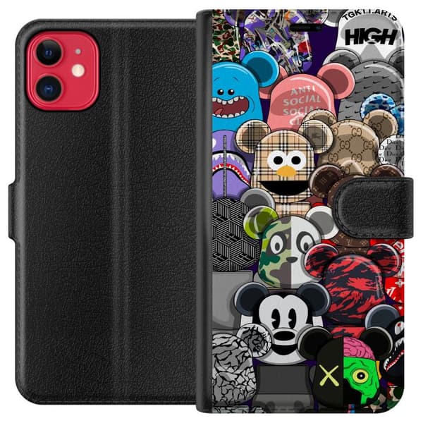 Kompatibel Tegnebogsetui til Apple iPhone 11 Mikey og banden