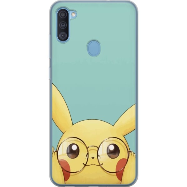 Samsung Galaxy A11 Läpinäkyvä kuori Pikachu lasit
