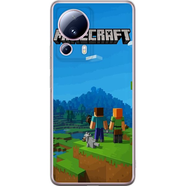 Xiaomi 13 Lite Genomskinligt Skal Minecraft Key Art