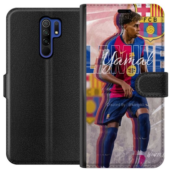 Xiaomi Redmi 9 Lompakkokotelo Lamine Yamal FCB