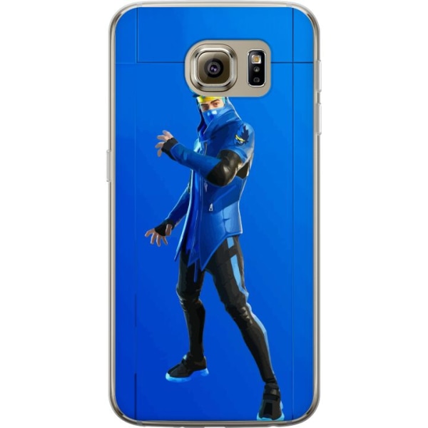 Samsung Galaxy S6 Gennemsigtig cover Fortnite - Ninja Blue