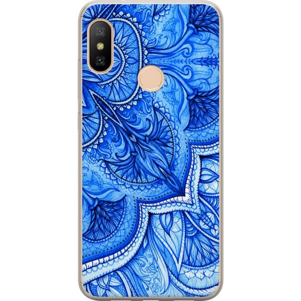 Kompatibelt Mobildeksel til Xiaomi Redmi 6 Pro Blå paisley blå