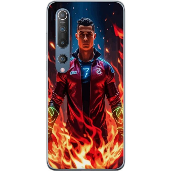 Xiaomi Mi 10 5G Gennemsigtig cover Ronaldo Inferno - fodboldhelt i flammer