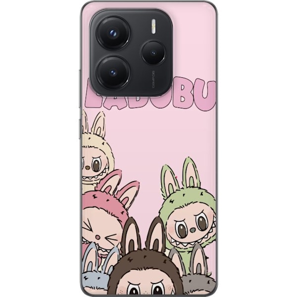 Xiaomi Redmi Note 14 Läpinäkyvä kuori Labubu Pop Mart Hahmot Keräilykohteet Suosittu Hahmosarja Suunnittelu Pop Mart Leikkikalutaide Aihe