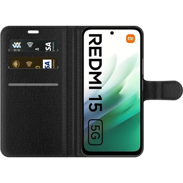 Kompatibelt Plånboksfodral till Xiaomi Redmi 15 5G KATSEYE blond modebild grå