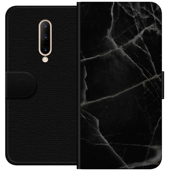 OnePlus 7 Pro Tegnebogsetui Sort marmor