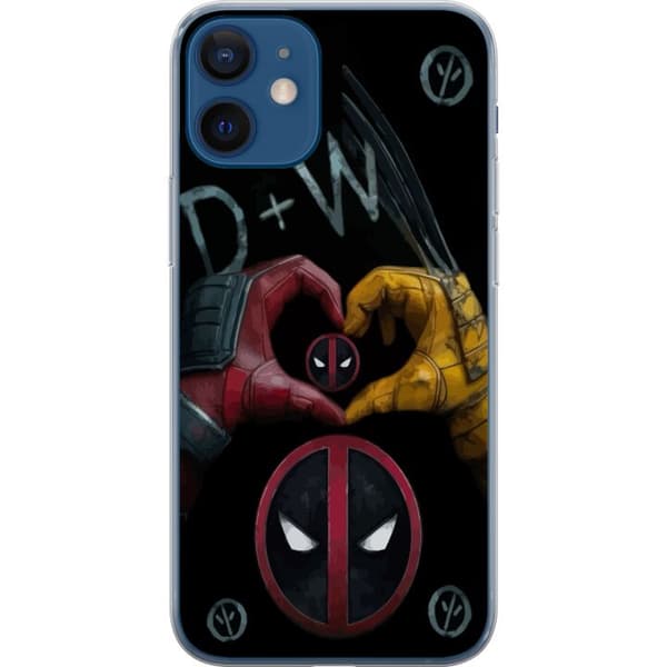 Kompatibelt Mobildeksel til Apple iPhone 12 mini Deadpool & Wolverine Kjærlighet