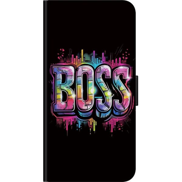 Kompatibelt Lommeboketui til OnePlus 9 Pro Boss Typografi i Neonfarger Urban Gatekunst