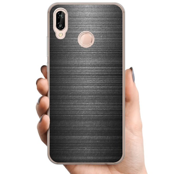 Huawei P20 lite TPU Mobildeksel Børstet Metalle