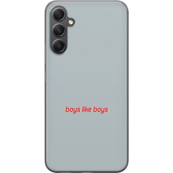 Kompatibelt Mobildeksel til Samsung Galaxy A25 Boys Like Boys text grå
