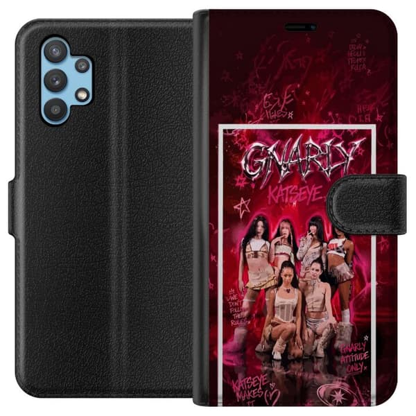 Kompatibelt Plånboksfodral till Samsung Galaxy A32 5G KATSEYE rosa