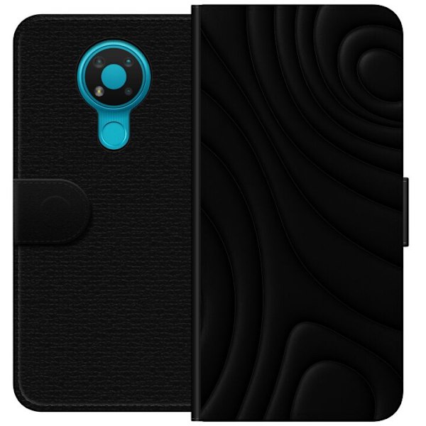 Nokia 3.4 Lompakkokotelo Tummat Aallot