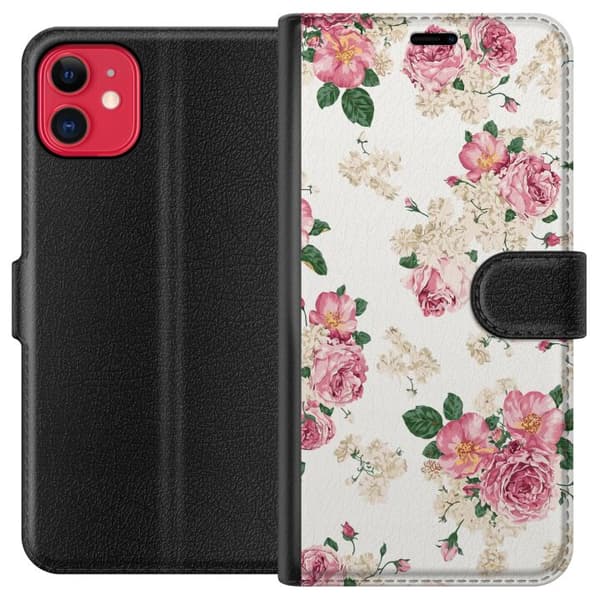 Kompatibel Tegnebogsetui til Apple iPhone 11 Retro Blomster