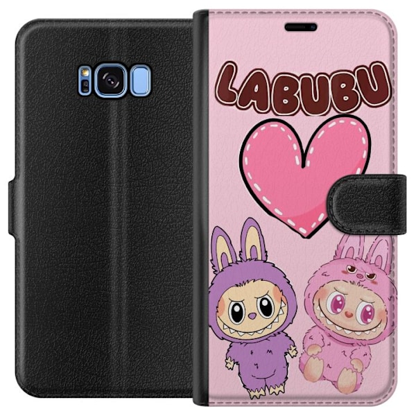 Samsung Galaxy S8 Lompakkokotelo Labubu Pink Monster