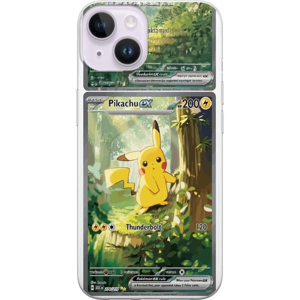 Kompatibelt Mobildeksel til Apple iPhone 14 Plus Pikachu grønn