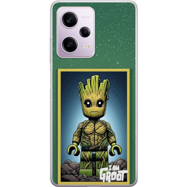 Kompatibelt Mobildeksel til Xiaomi Redmi Note 12 Pro Robot med röda ögon grå