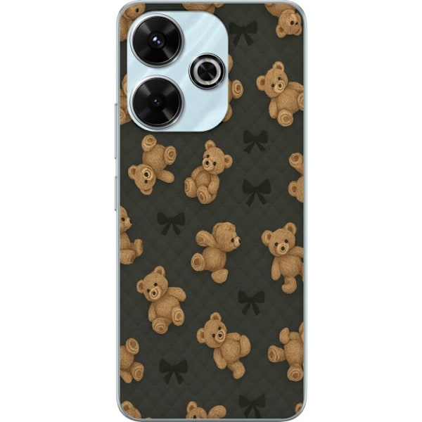Xiaomi Redmi 13 Genomskinligt Skal Teddy Hugs
