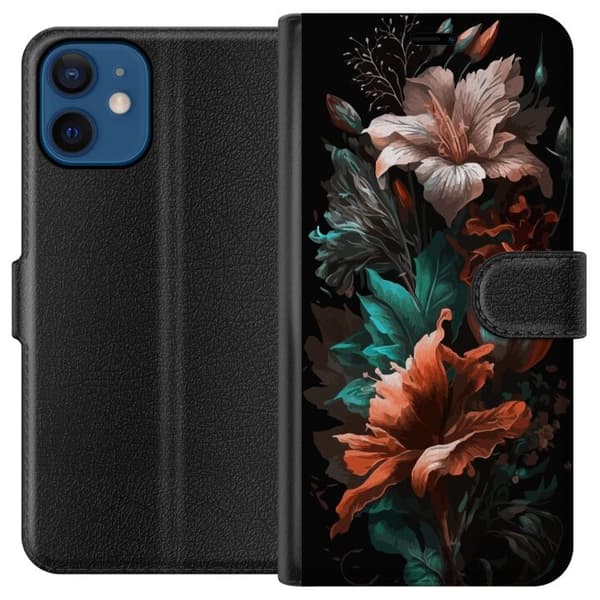 Kompatibelt Plånboksfodral till Apple iPhone 12 Blommor