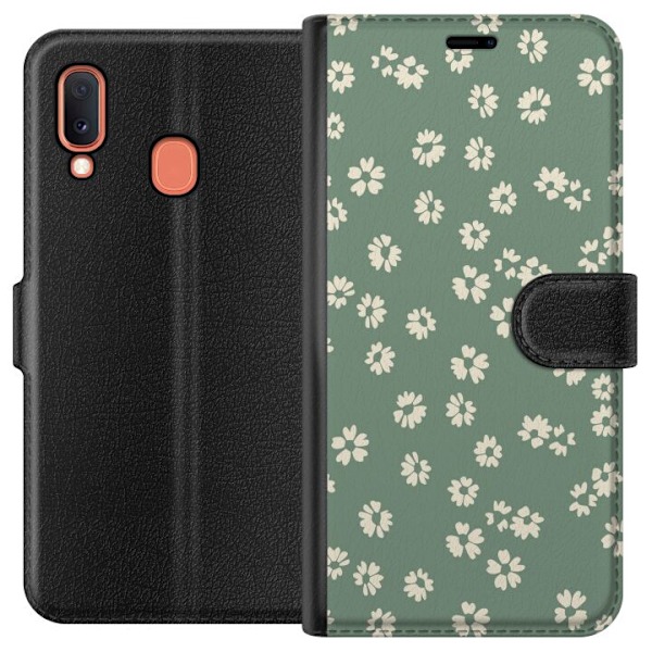 Samsung Galaxy A20e Plånboksfodral Blomsterdröm – färggla
