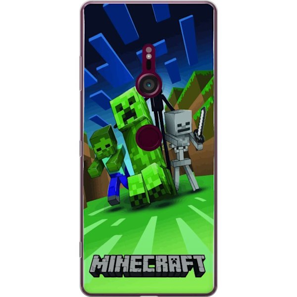 Sony Xperia XZ3 Läpinäkyvä kuori Minecraft Creeper mobilskal i klassisk grön pixelstil