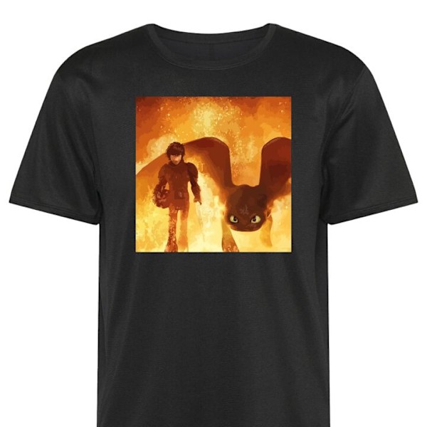 Trænings T-shirt | Sport T-shirt til Voksen Drage træner sort X-Large
