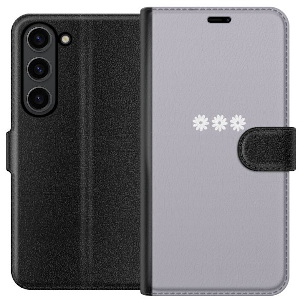 Samsung Galaxy S24 Tegnebogsetui Lilla Blomminimalisme - stilf
