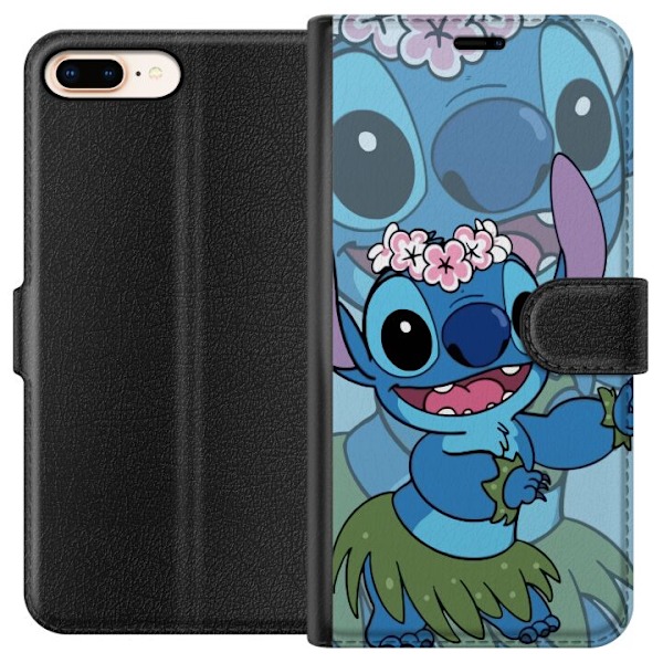Apple iPhone 8 Plus Lompakkokotelo Stitch tähtien alla - Taia