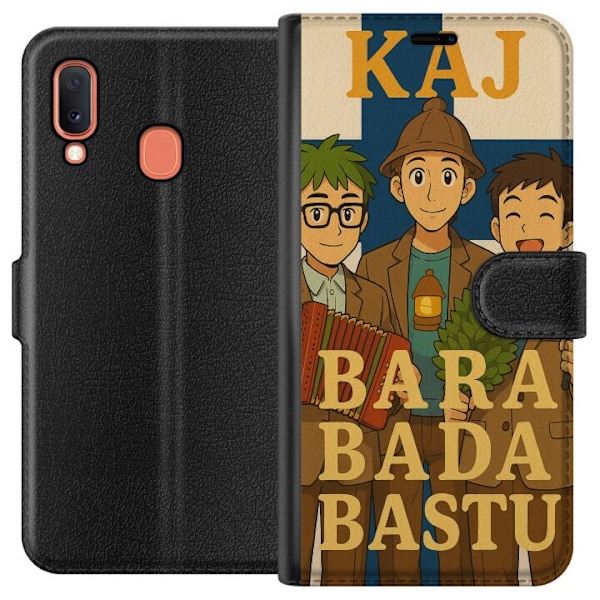 Samsung Galaxy A20e Plånboksfodral Bara bada bastu KAJ