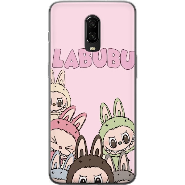 OnePlus 6T Läpinäkyvä kuori Labubu Pop Mart Hahmot Keräilykohteet Suosittu Hahmosarja Suunnittelu Pop Mart Leikkikalutaide Aihe