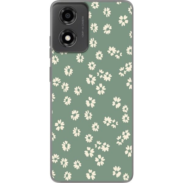 Motorola Moto E14 Gjennomsiktig deksel Blomsterdrøm - Fargerikt Blomstermønster