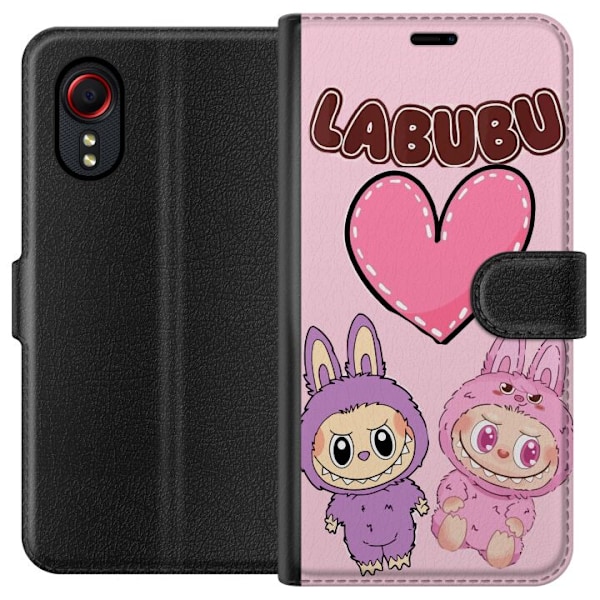 Samsung Galaxy Xcover 5 Lompakkokotelo Labubu Pink Monster