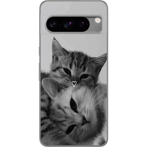 Kompatibel Mobilcover til Google Pixel 8 Pro Kat Hjerte