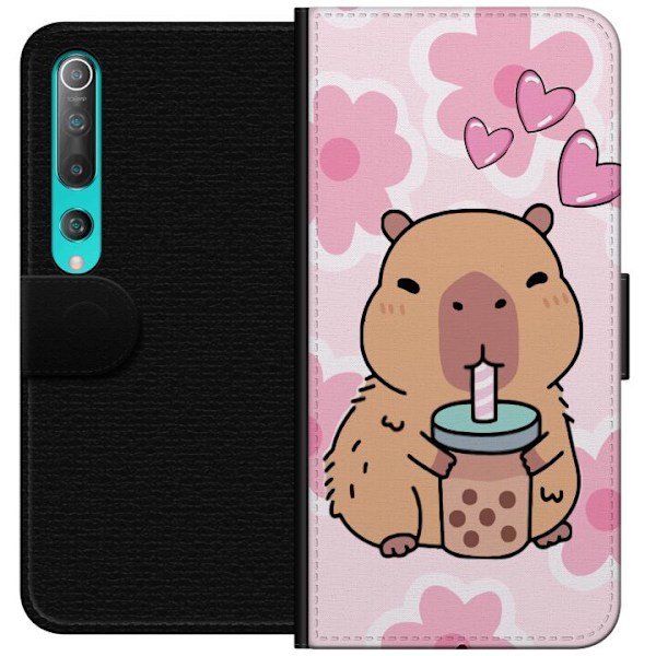 Xiaomi Mi 10 5G Tegnebogsetui Kawaii Capybara Hjerte Anime Stil Sød Design Dyremotiv TikTok Populær Gave Pige