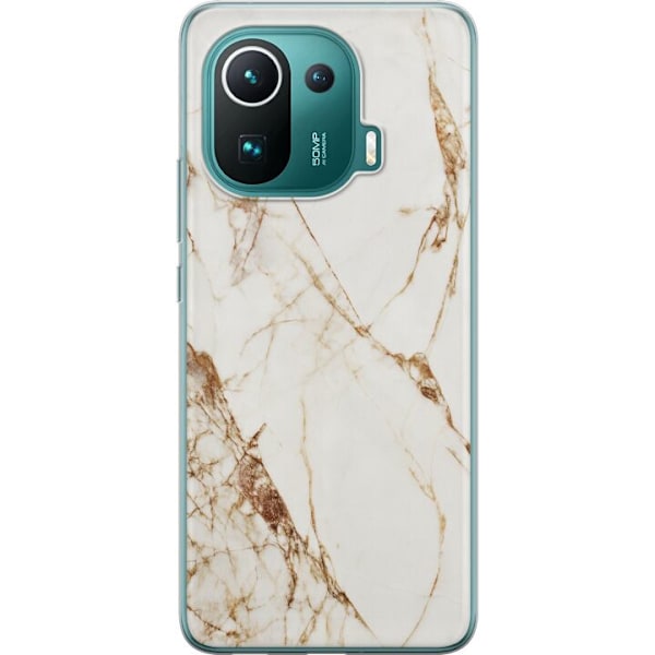 Xiaomi Mi 11 Pro Gjennomsiktig deksel Hvit marmor