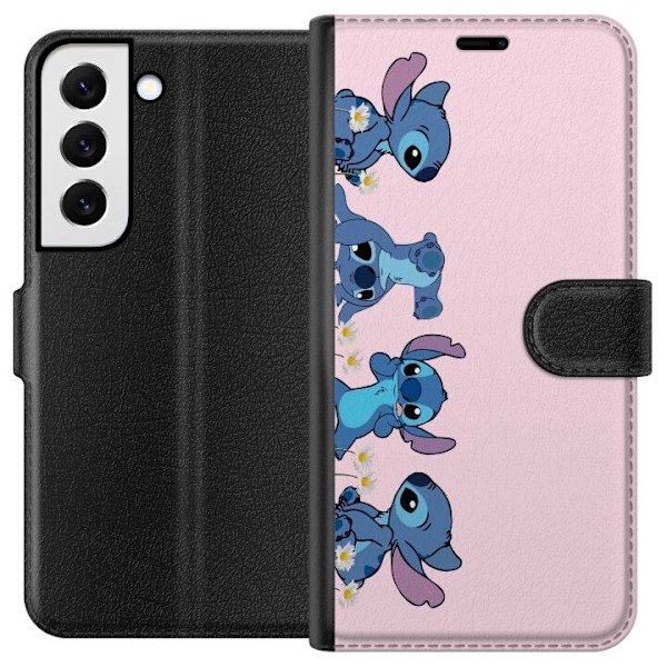 Samsung Galaxy S22 5G Plånboksfodral Stitch Skratt & Bus –