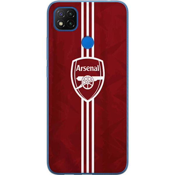Xiaomi Redmi 9C NFC Läpinäkyvä kuori Arsenal Emblem Jalkapallo Premier League Seuravaakuna Punainen Valkoinen Ikoninen Fanit Lontoo Urheilu Motiivi