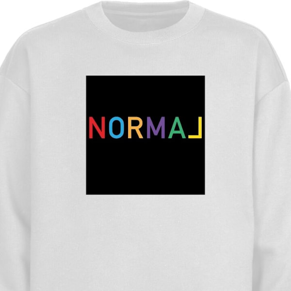 Sweatshirt för Vuxen | Klassisk Collegetröja Normal vit L