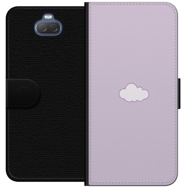 Sony Xperia 10 Plus Tegnebogsetui Lilla Sky - minimalistisk sky på lilla baggrund