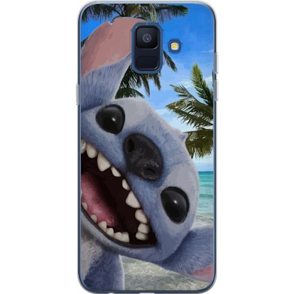 Samsung Galaxy A6 (2018) Genomskinligt Skal Stitch mobilskal med Palmer i söt vänskapsdesign