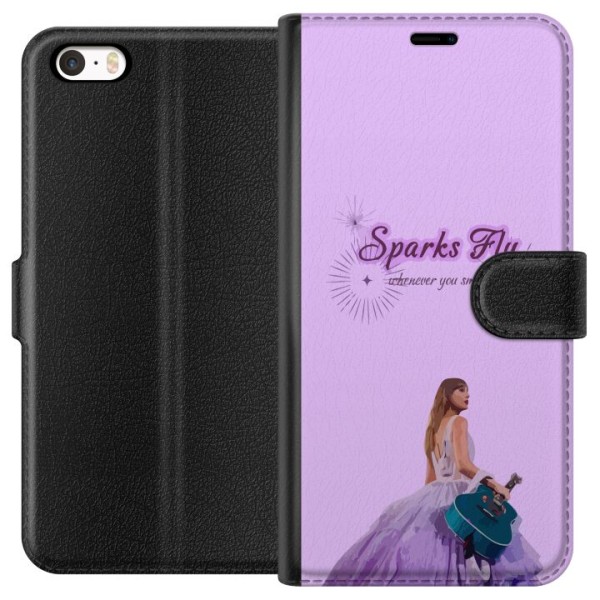 Apple iPhone SE (2016) Lompakkokotelo Taylor Swift - Sparks Fl