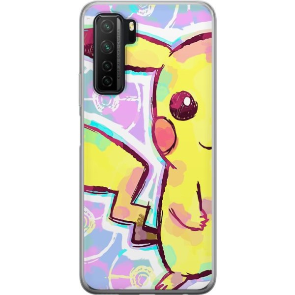 Huawei P40 lite 5G Läpinäkyvä kuori Pikachu 3D