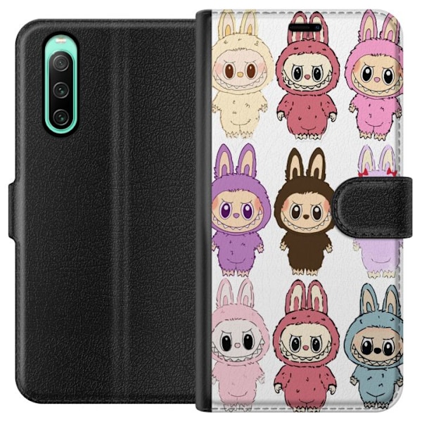Sony Xperia 10 IV Lommeboketui Labubu Pink Monster - Popkunst