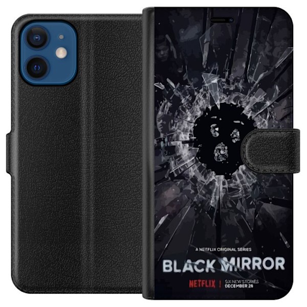 Apple iPhone 12  Tegnebogsetui Black Mirror Sci-Fi Netflix Ser