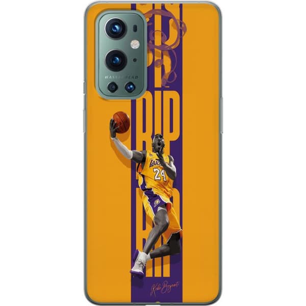 Kompatibelt Mobildeksel til OnePlus 9 Pro Kobe Bryant i Lakers-drakt under kraftfull dunk gul