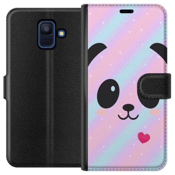 Samsung Galaxy A6 (2018) Lompakkokotelo Sateenkaari Panda