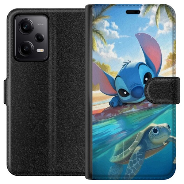 Xiaomi Redmi Note 12 Pro Lommeboketui Stitch med skilpadde - s