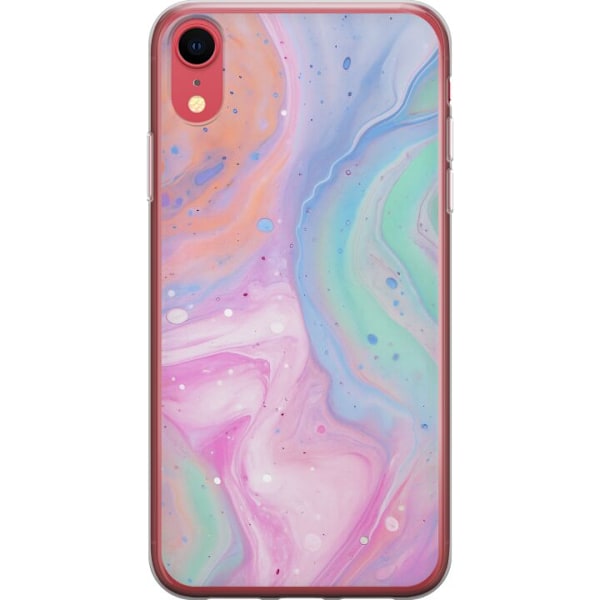 Apple iPhone XR Genomskinligt Skal Pastellmarmor