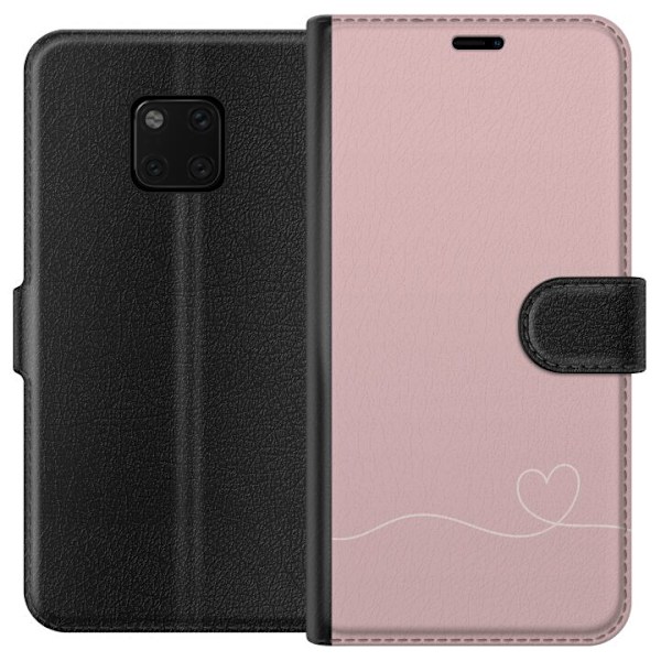 Huawei Mate 20 Pro Lommeboketui Rosa Hjärna Design